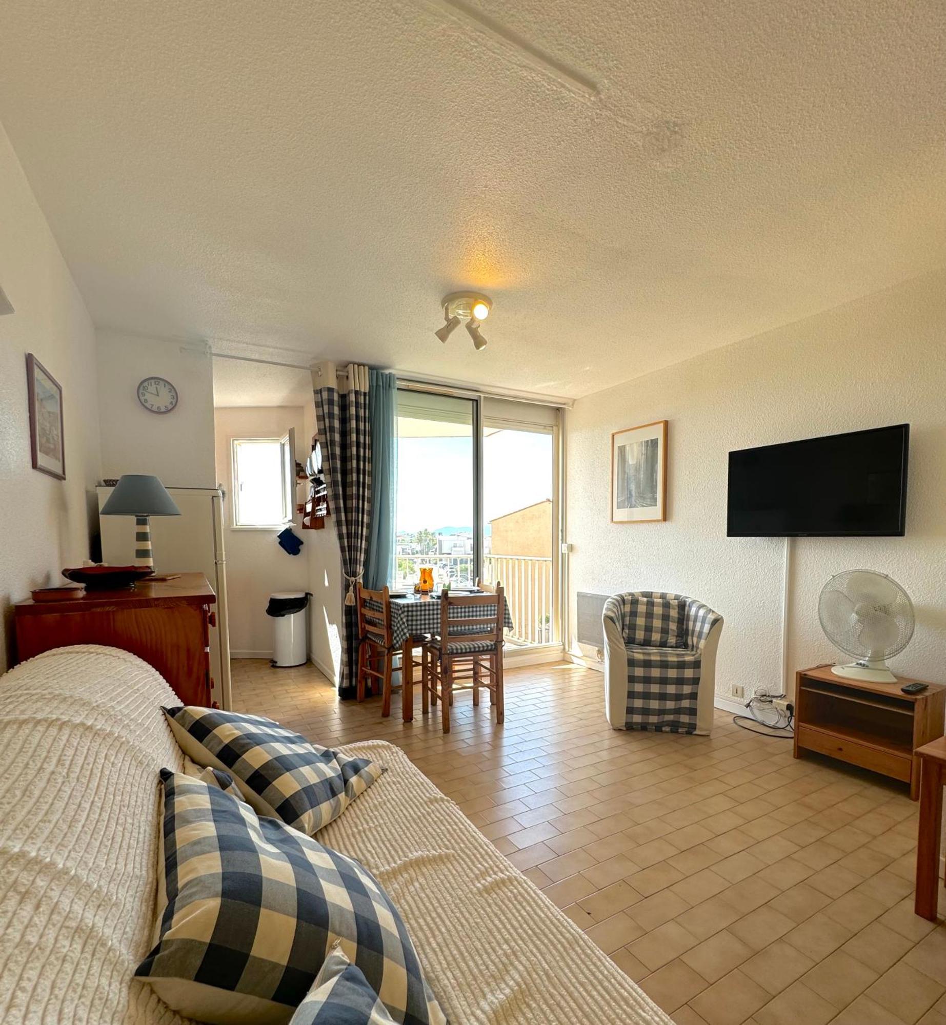 studio 3 personnes accès direct plage - parking privé - 3TVP30 Le Barcarès Extérieur photo
